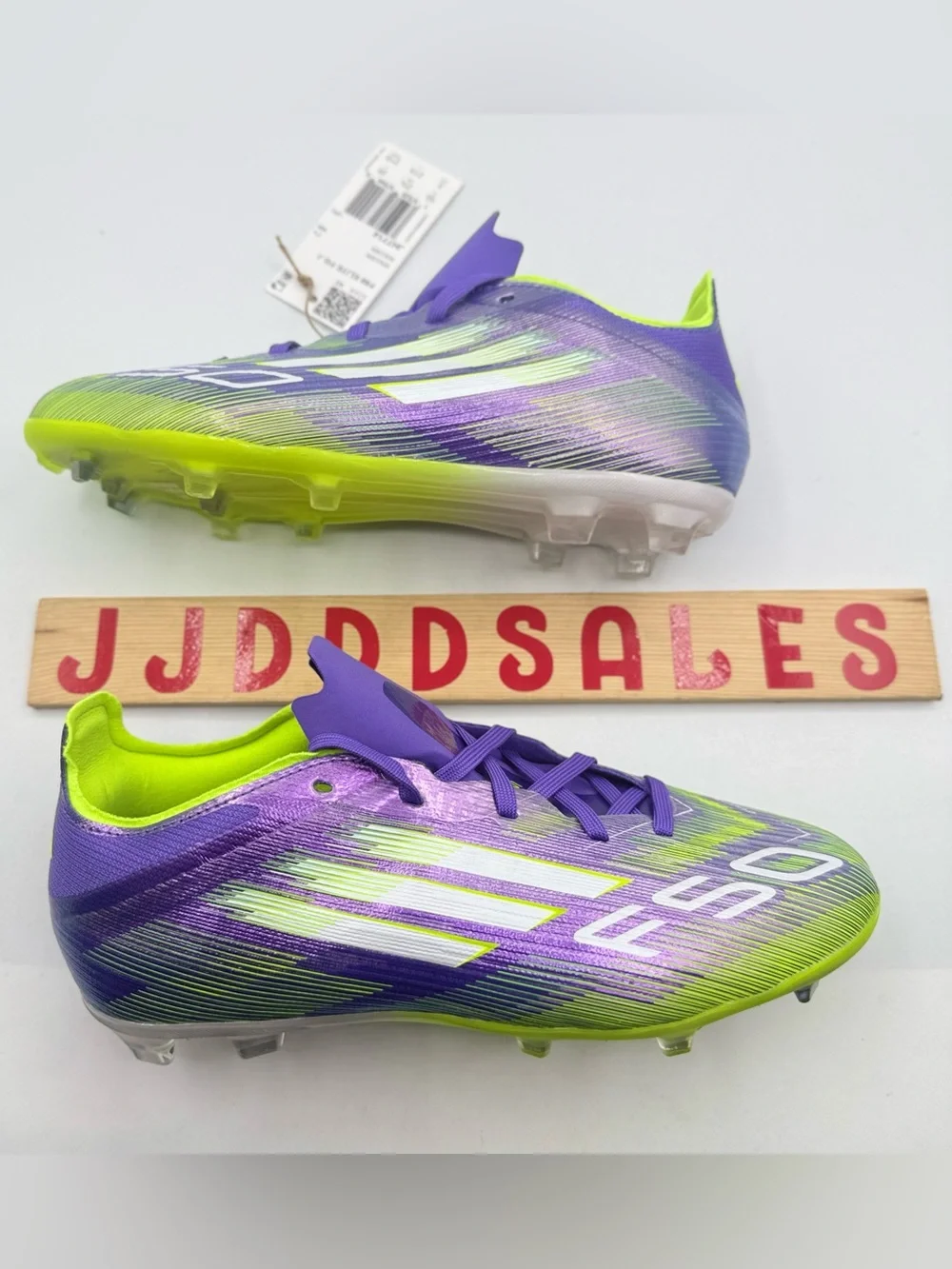 Adidas F50 Elite FG Purple Rush Lucid Lemon JH7714 Soccer Cleats Youth Size 3